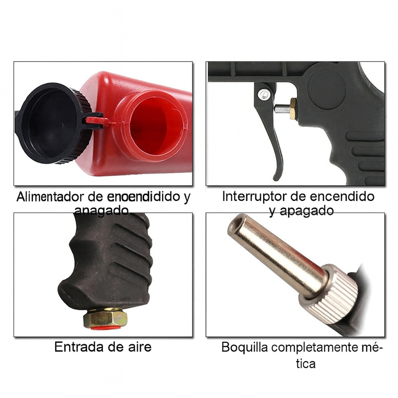 Pistola de Arena con Depósito Superior